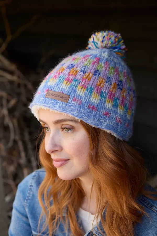 Arundel Bobble Beanie in Sky