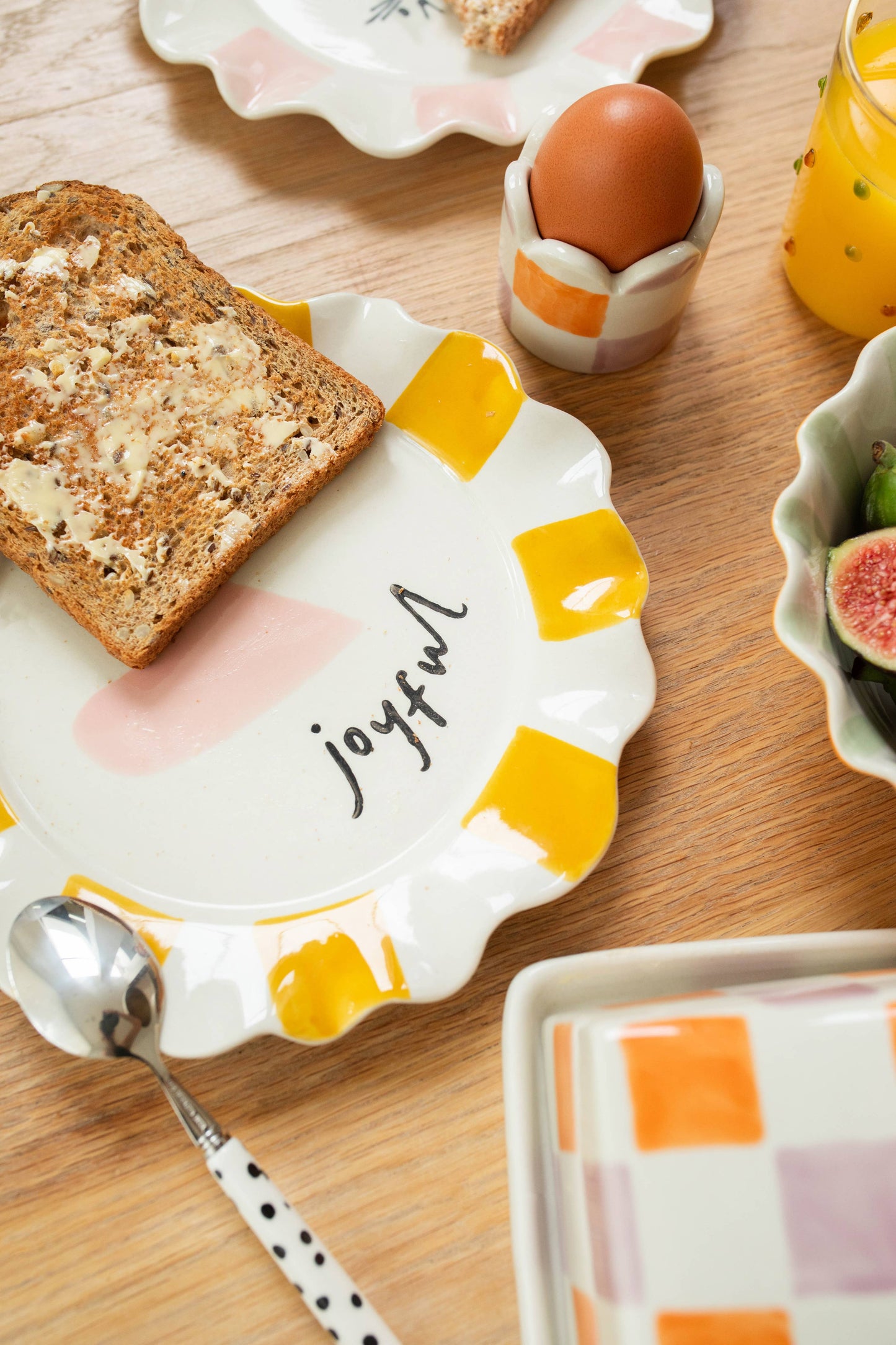 Joyful Pink Heart Plate