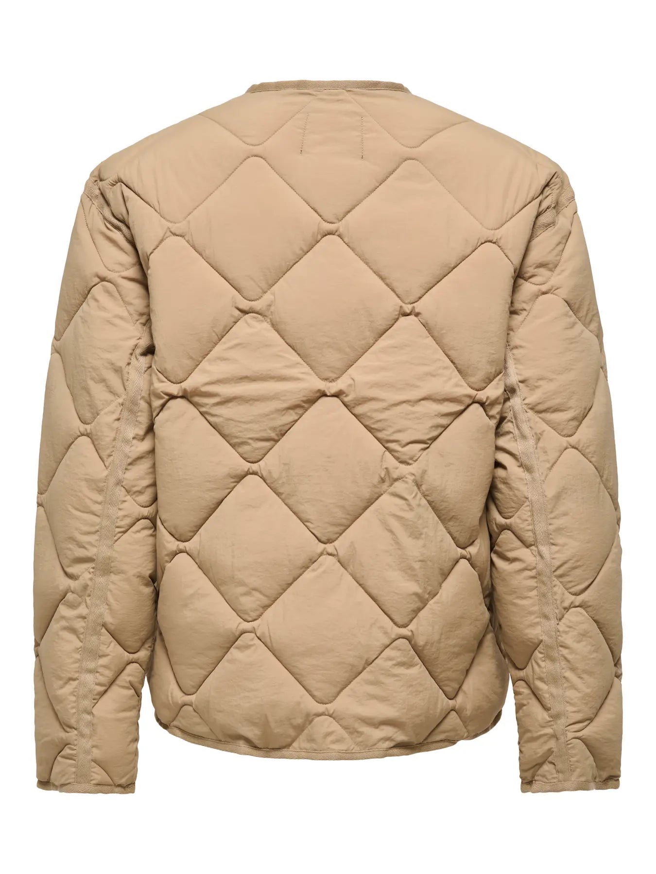 ONLY Harriet Quilted Jacket in Camel