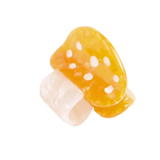Ochre Mushtoom Claw Clip