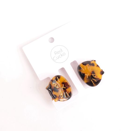 Kitten Claw Clips in Brown Tortie