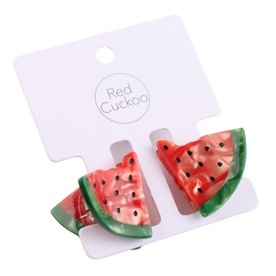 Mini Watermelon Claw Clips