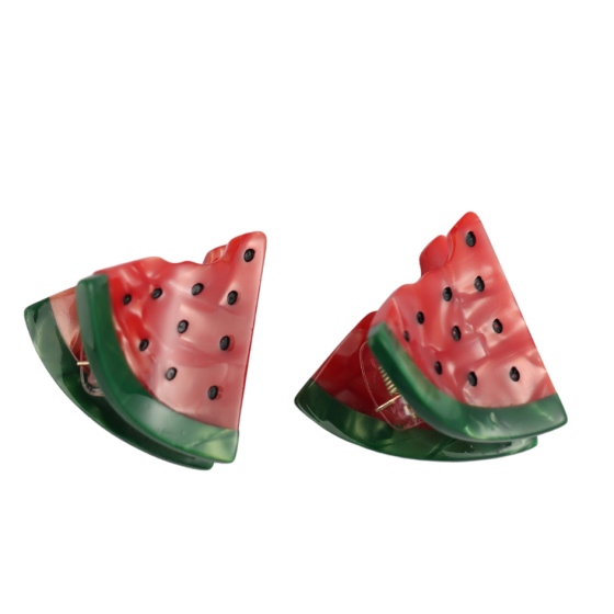 Mini Watermelon Claw Clips