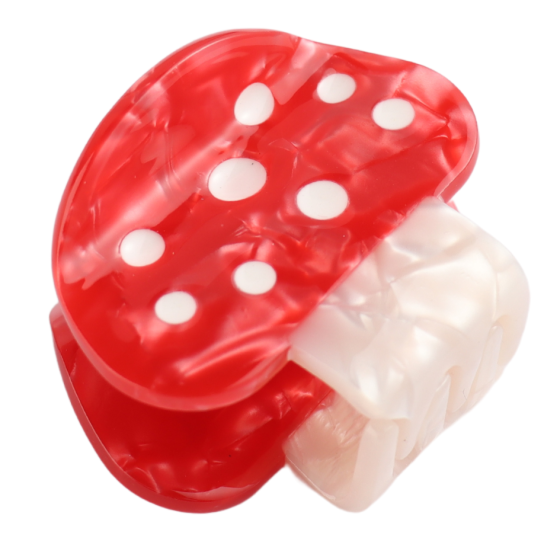Red Mushtoom Claw Clip