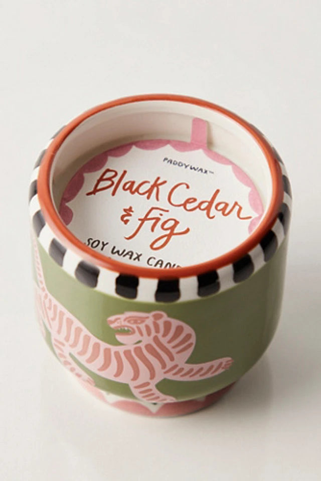 Paddywax Tiger Ceramic Soy Candle