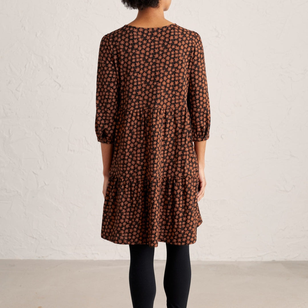 Floral Tiered Jersey Dress