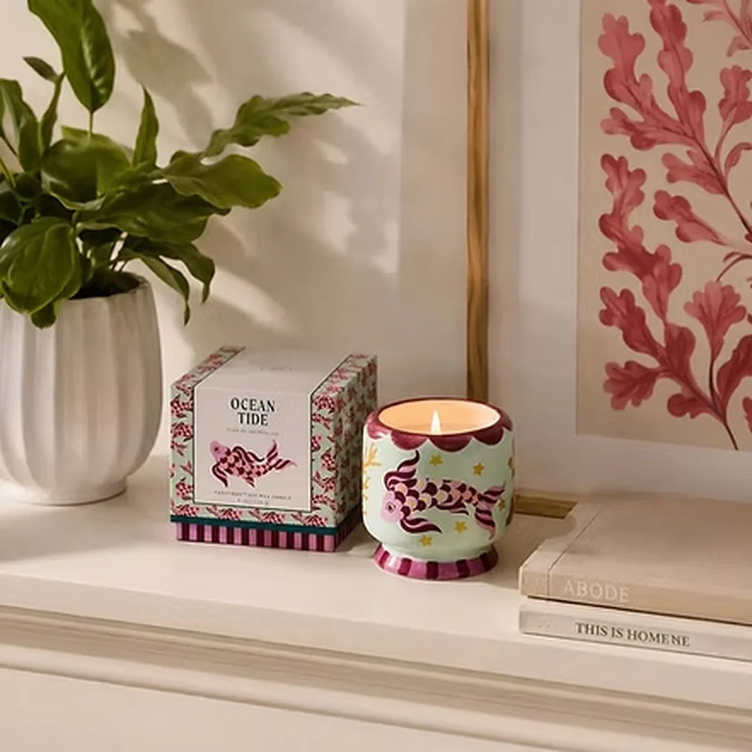 Paddywax Ocean Tide Koi Ceramic Soy Candle
