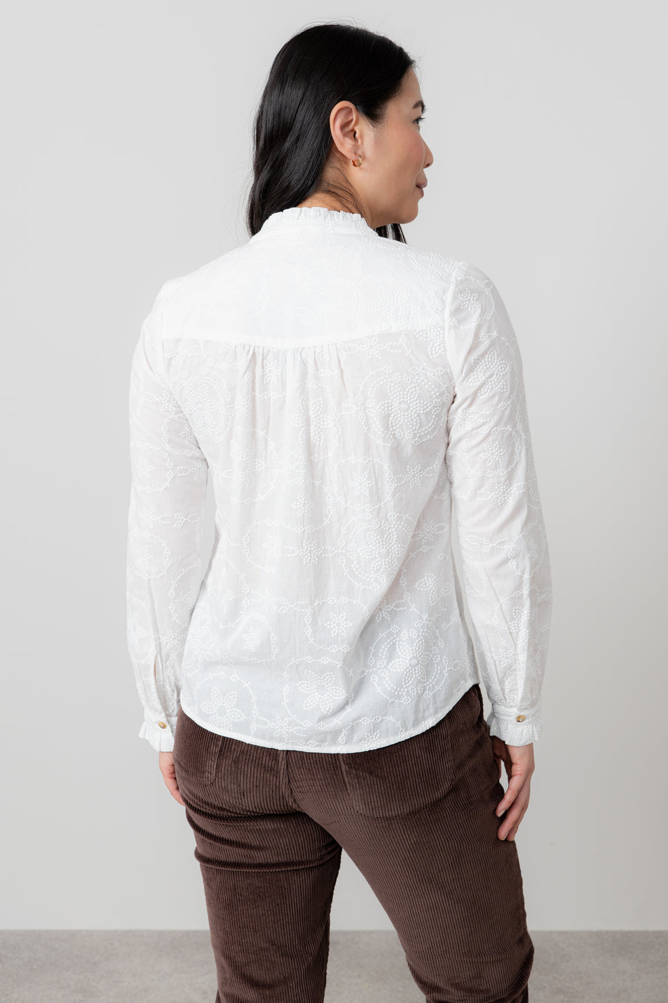 Lily & Me Rachel Frill Embroidered Blouse