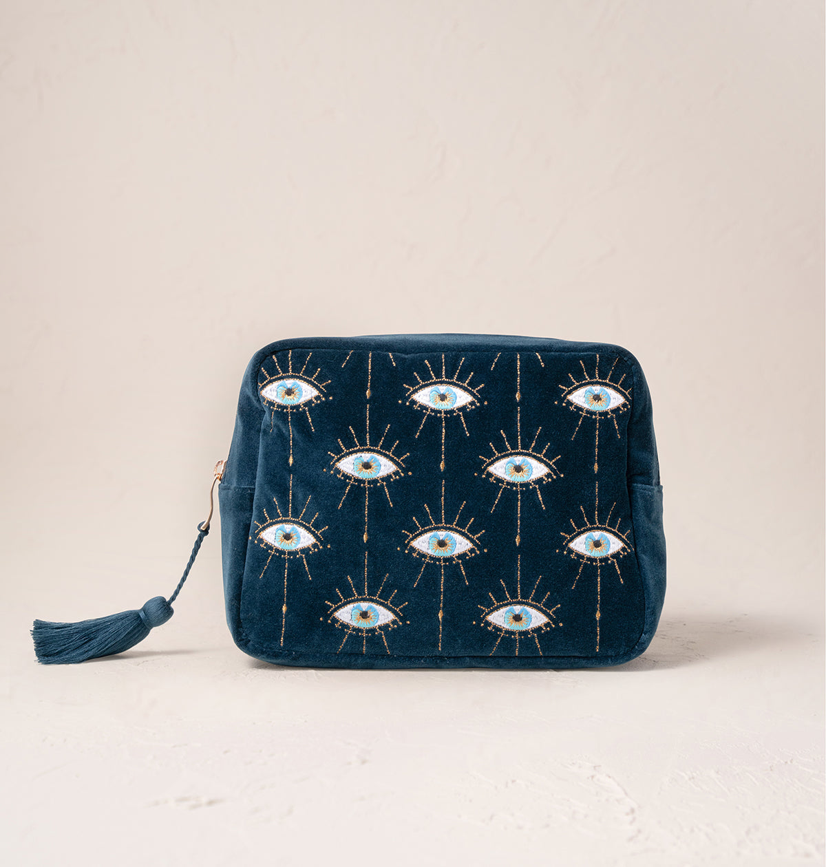 Mystical Eye Wash Bag in Ink Blue