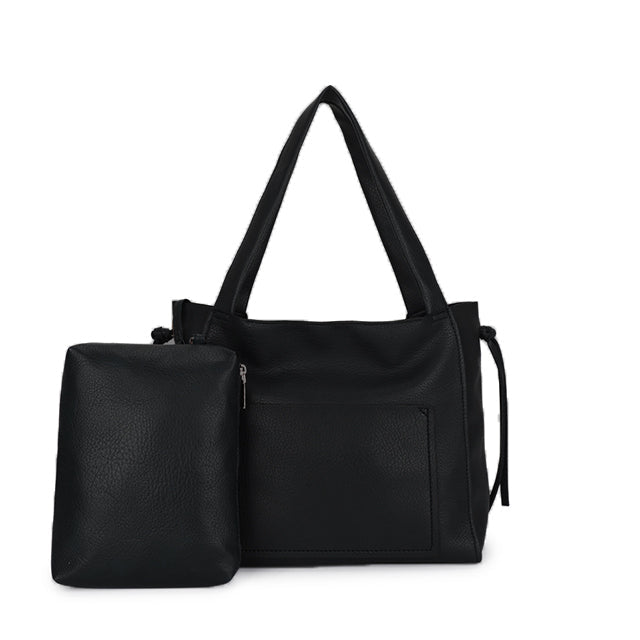 Shoulder Bucket Bag in Black