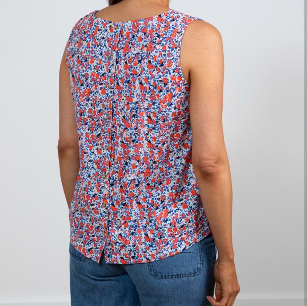Lily & Me Alicia Vest Top in Sunset