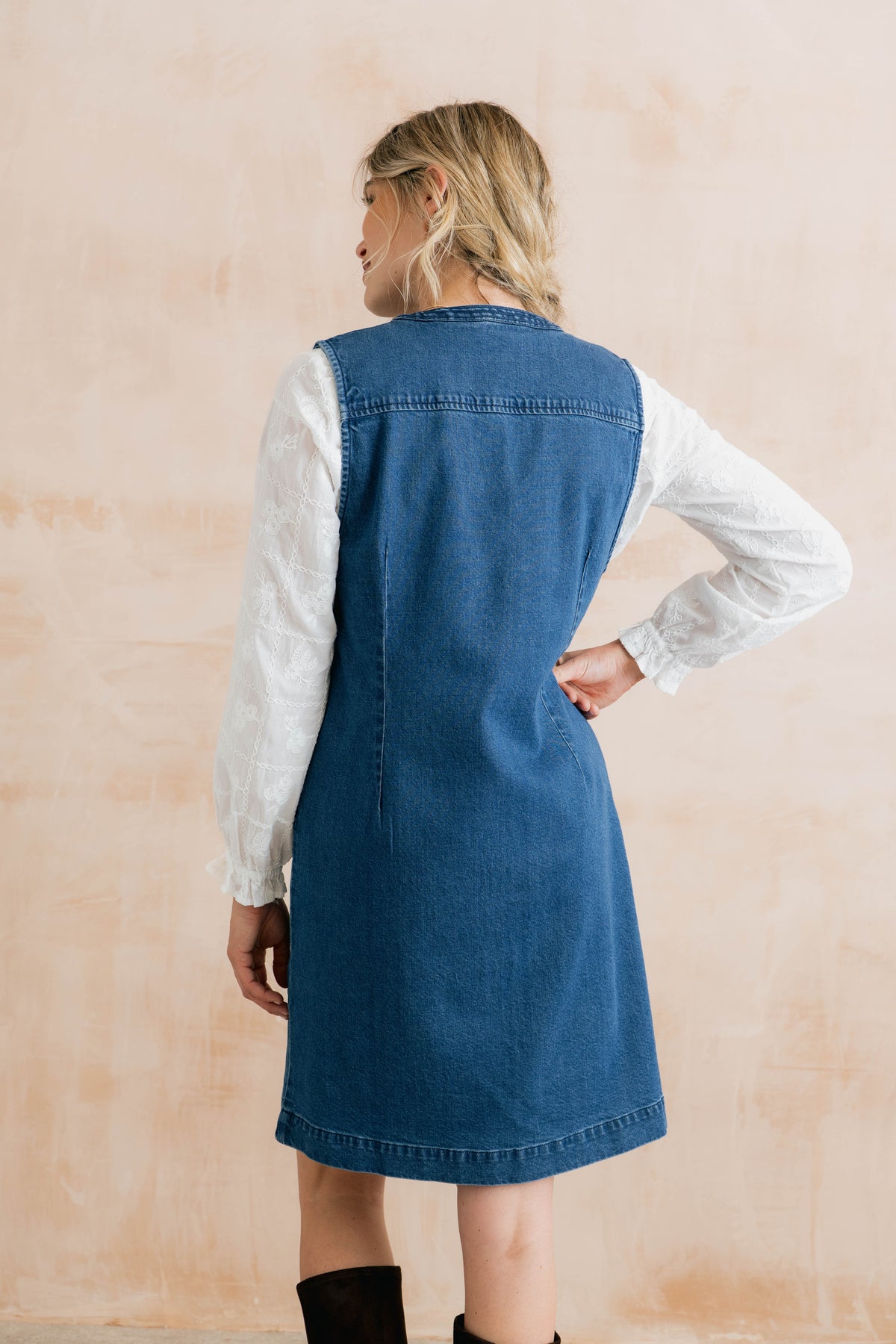 Lily & Me Belle Denim Pinafore Dress