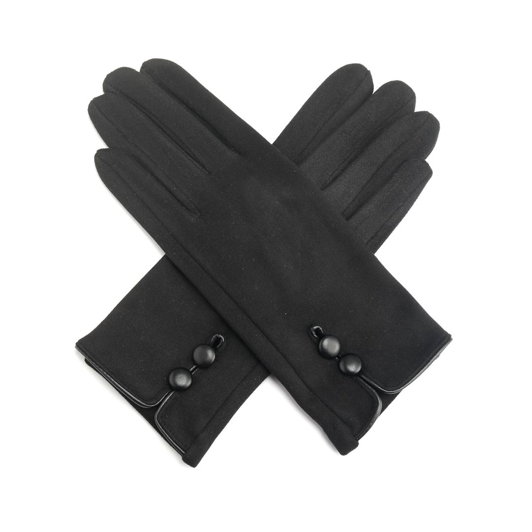 Black Button Gloves