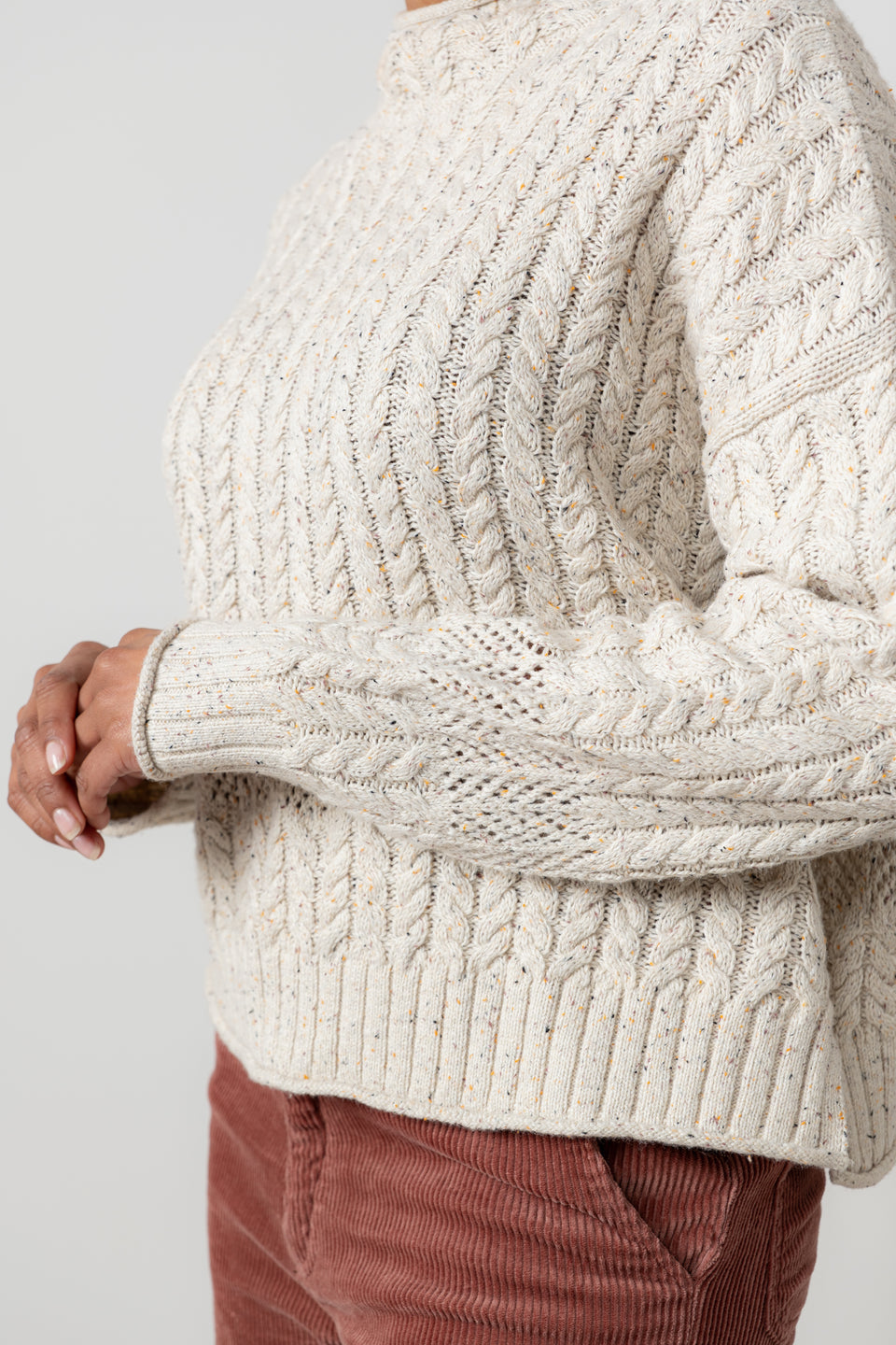 Lily & Me Elspeth Fleck Knit Jumper Ecru