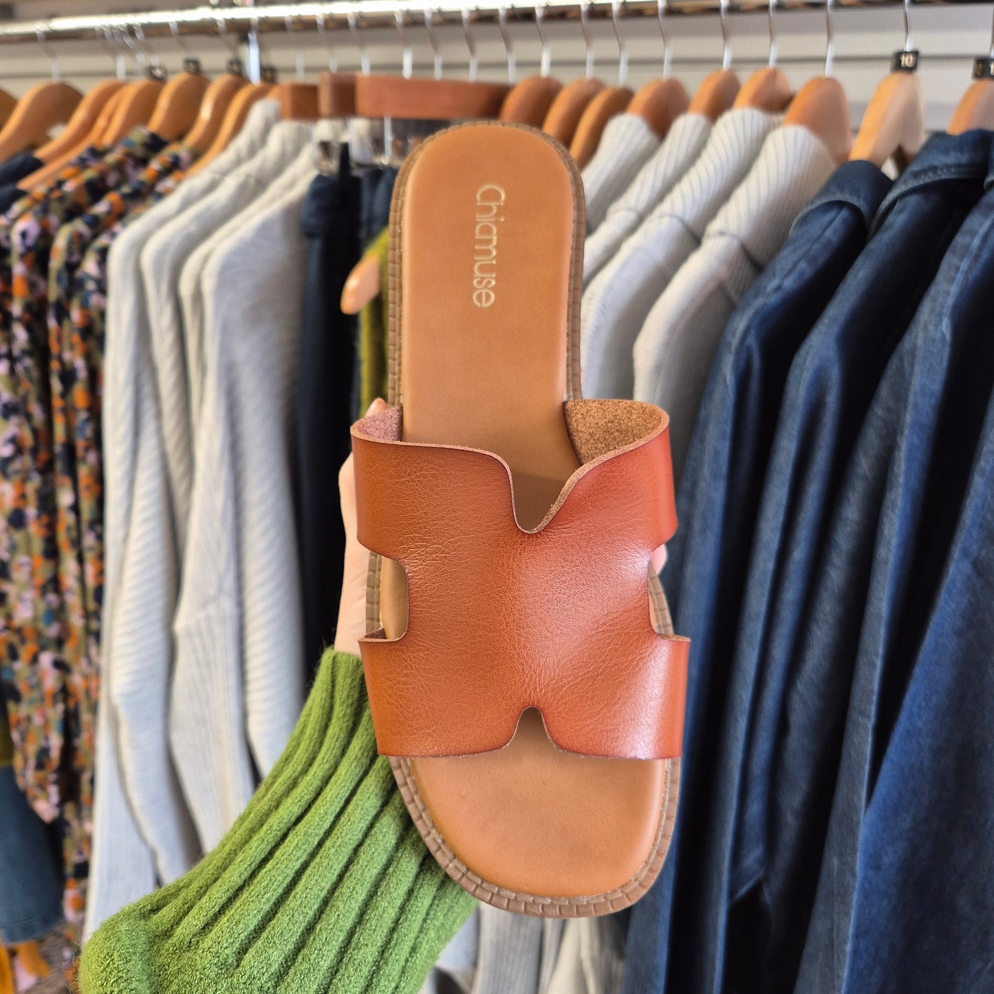 Santal Slides in Tan