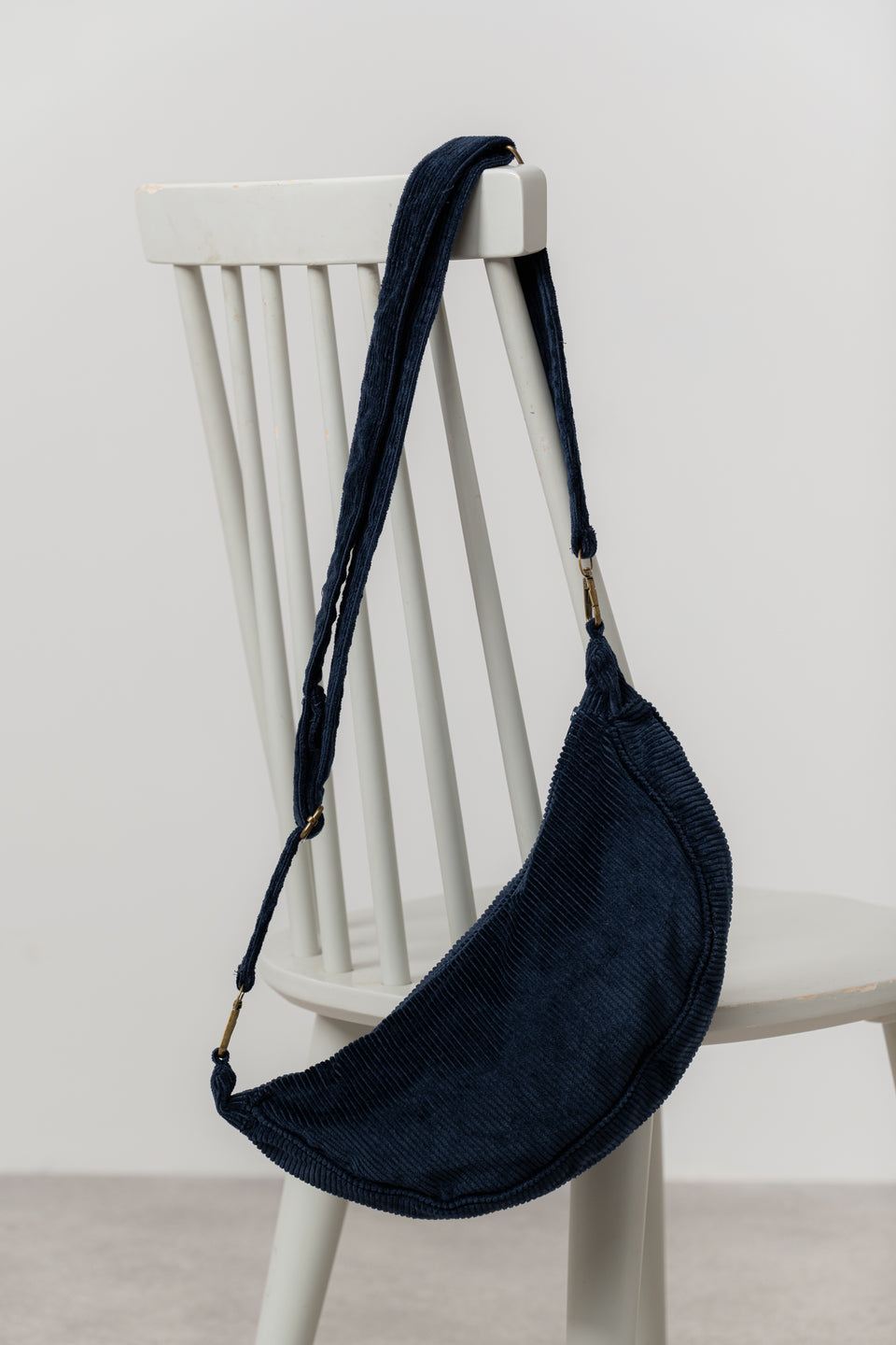 Lily & Me Jumbo Cord Sling Bag in Navy