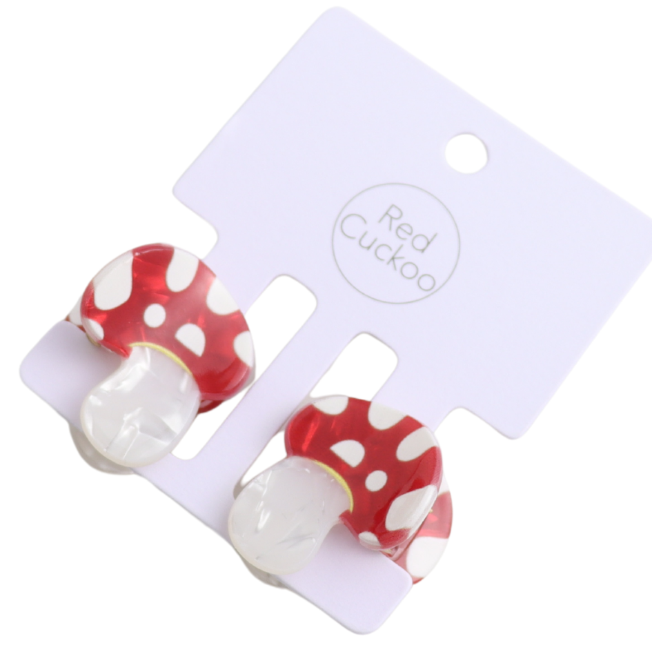 Mini Toadstool Claw Clips