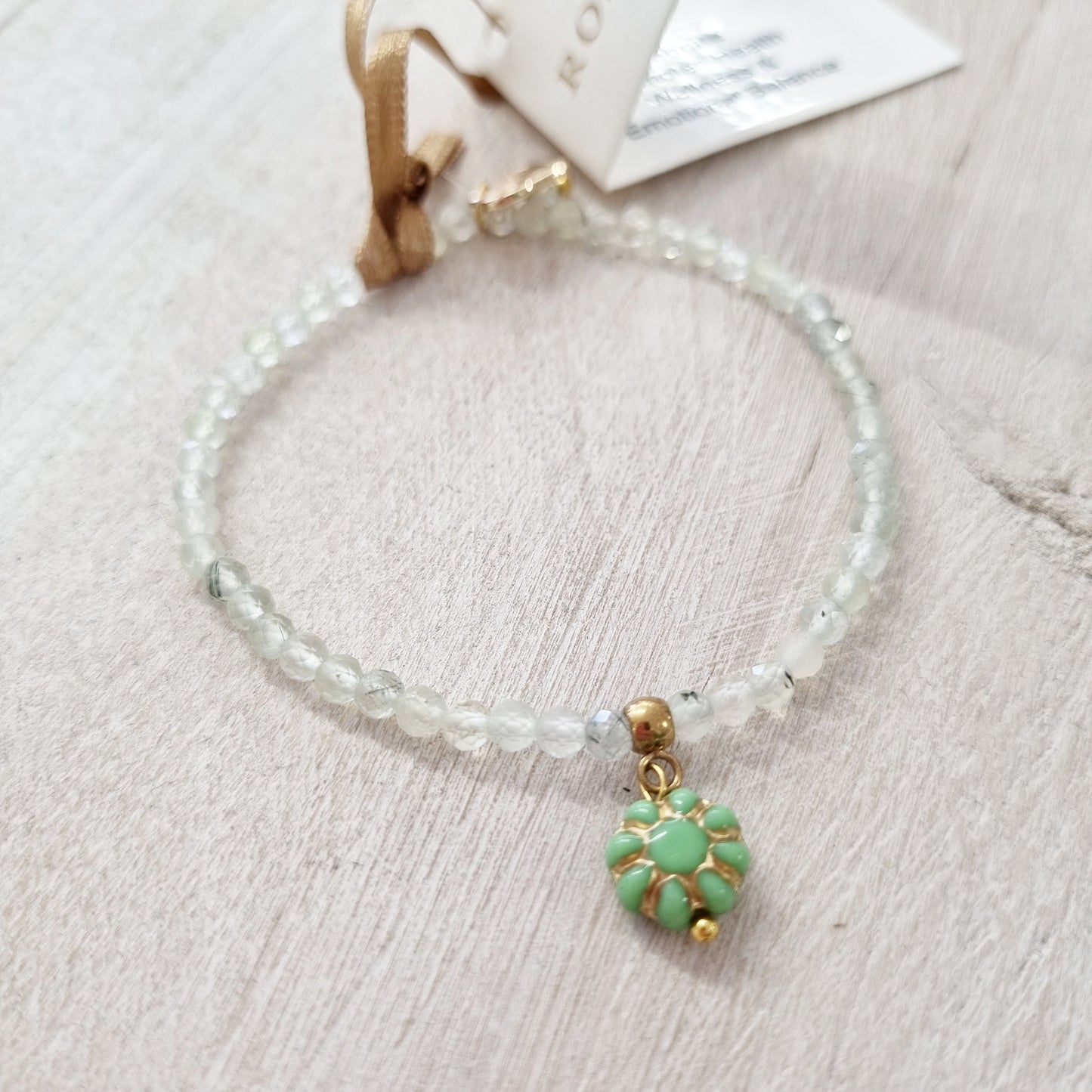 Prehnite Quartz Gemstone Belle Bracelet