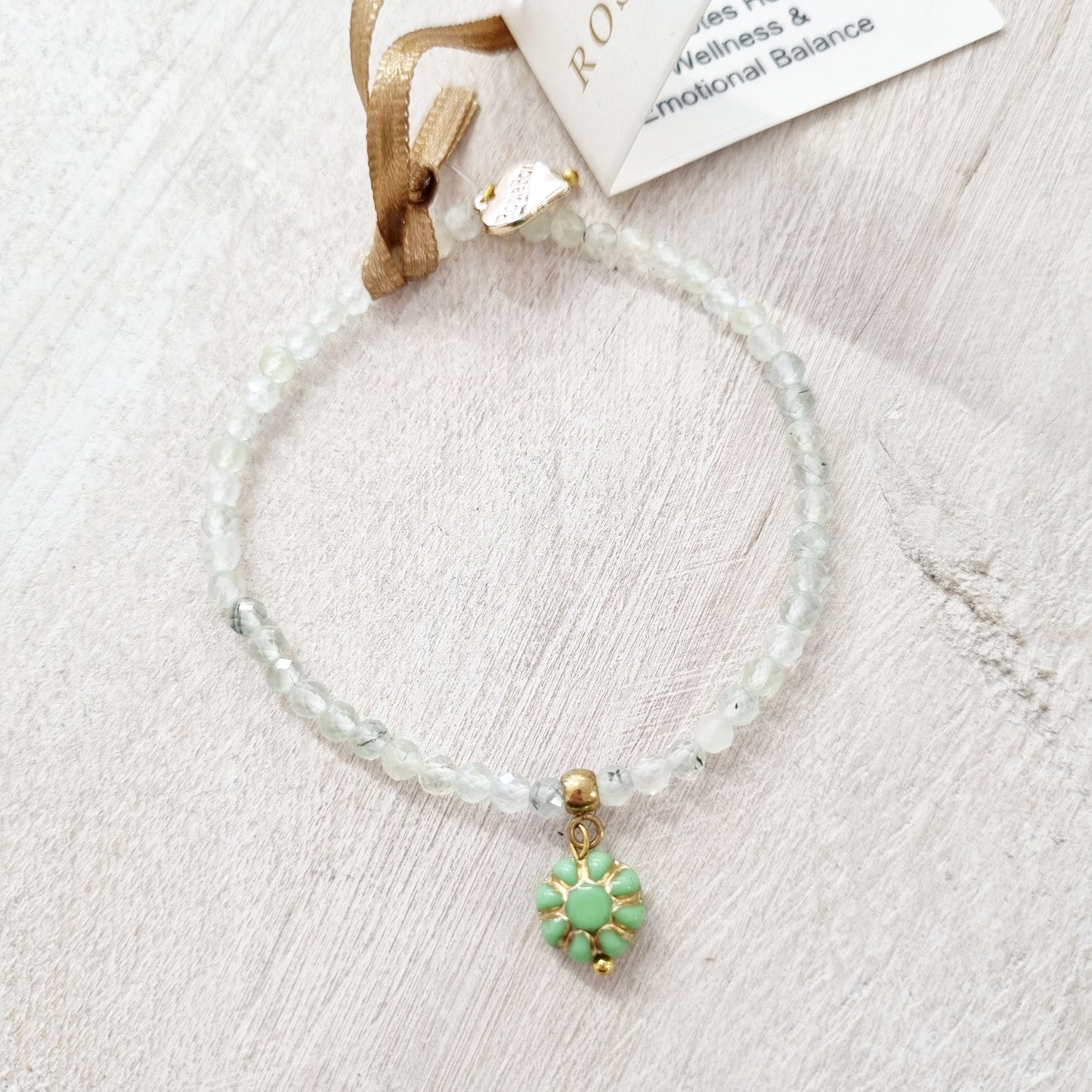 Prehnite Quartz Gemstone Belle Bracelet