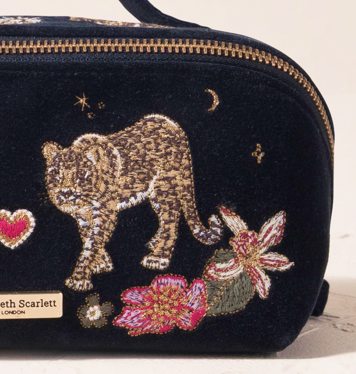Celestial Leopard Open Flat Makeup Bag