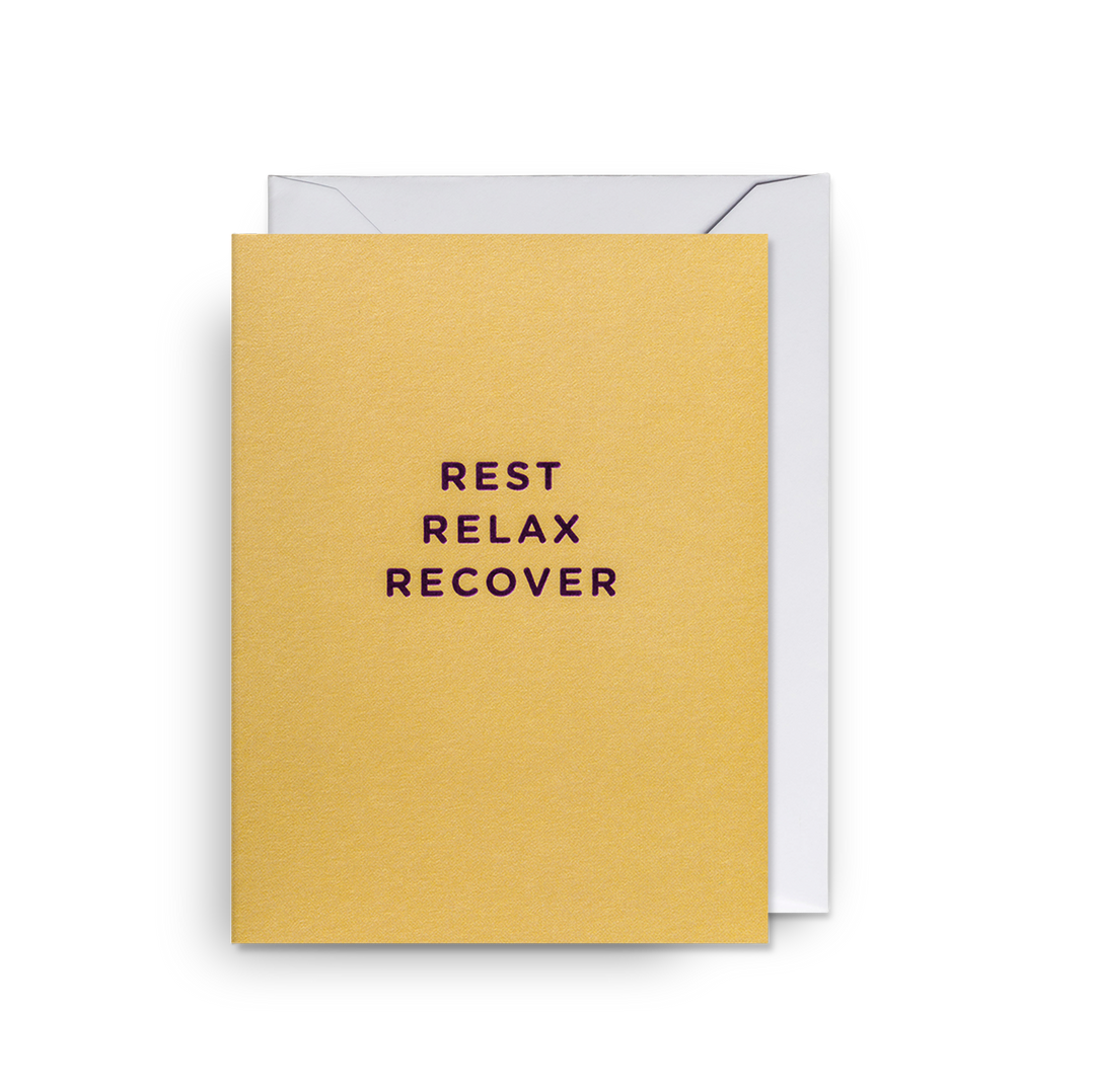 Rest, Relax, Recover Mini Card