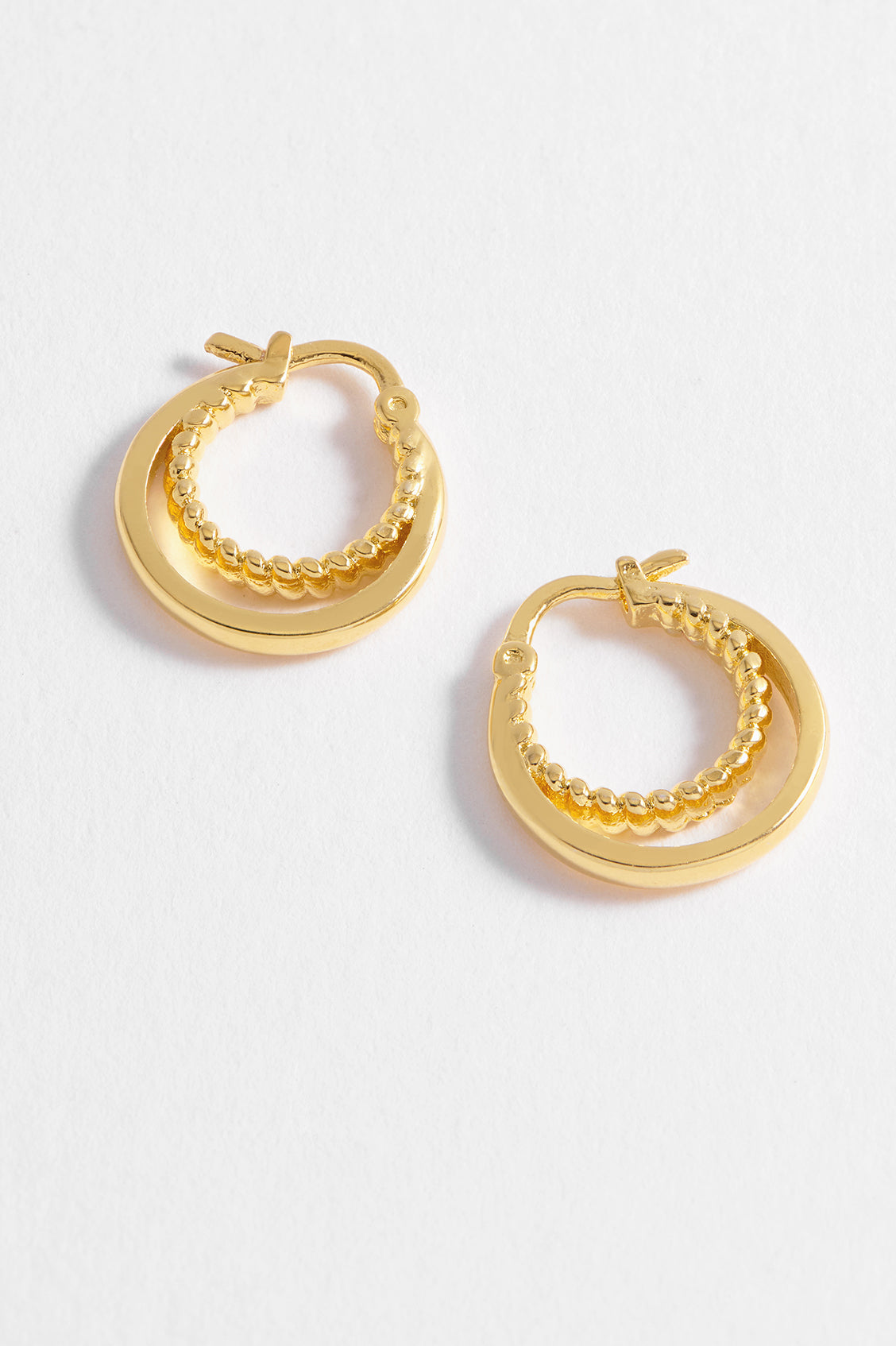 Estella Bartlett Double Twisted Hoop Earrings