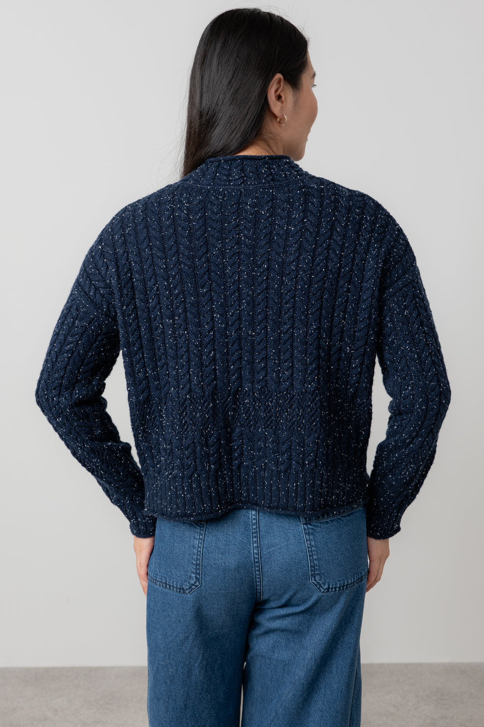 Lily & Me Elspeth Fleck Knit Jumper Navy
