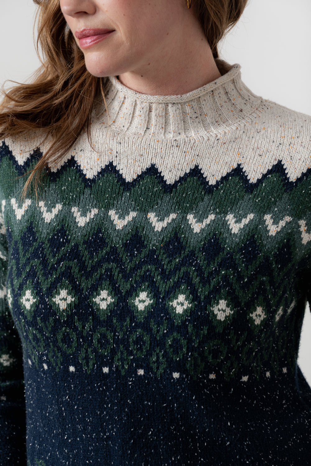 Lily & Me Maeve Fleck Knit Jumper Pine Green