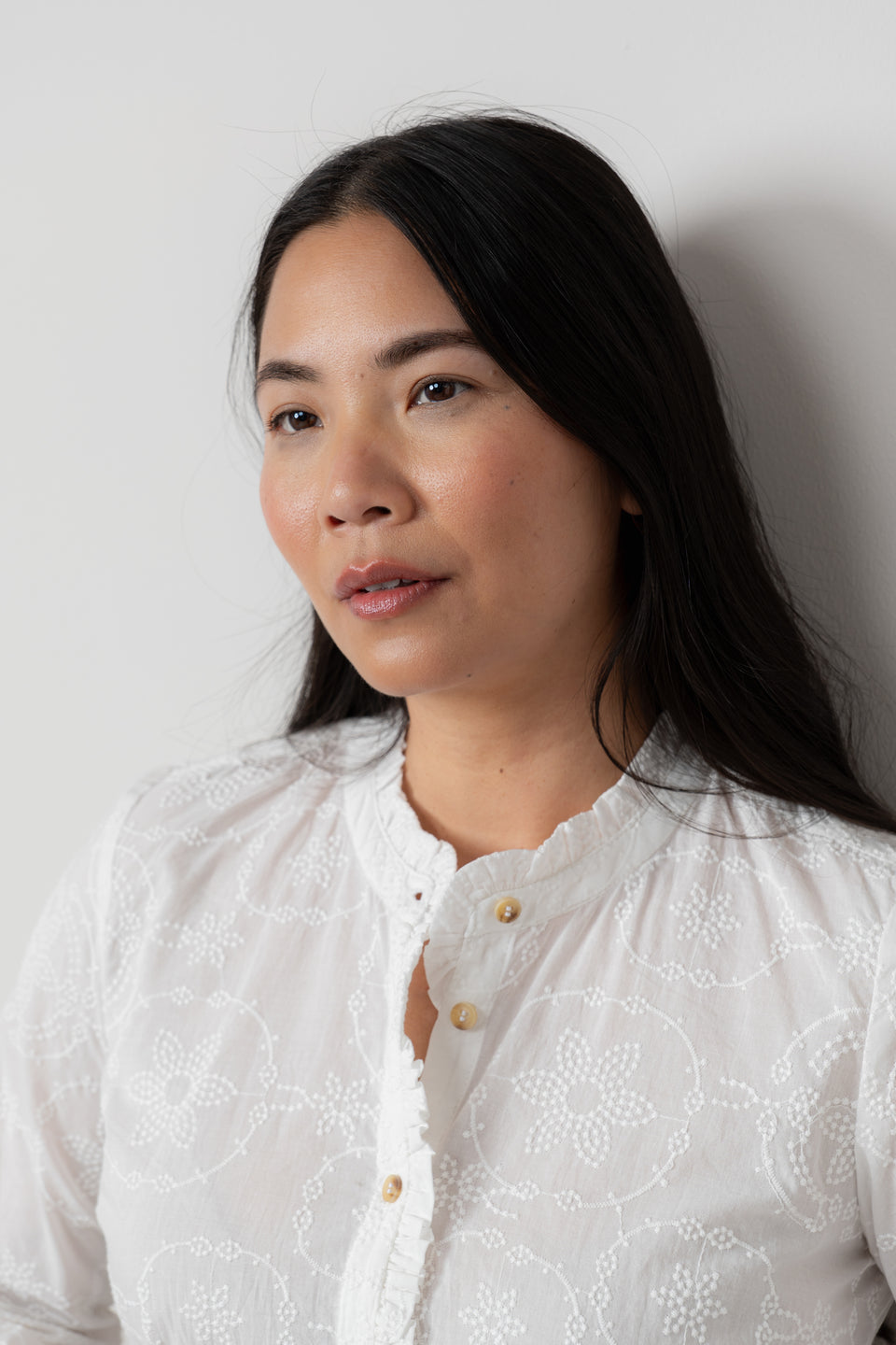 Lily & Me Rachel Frill Embroidered Blouse