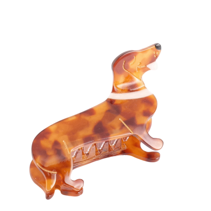 Collared Sausage Dog Claw Clip