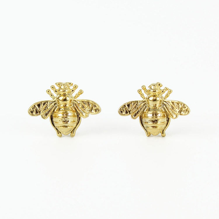 My Doris Gold Bee Stud Earrings