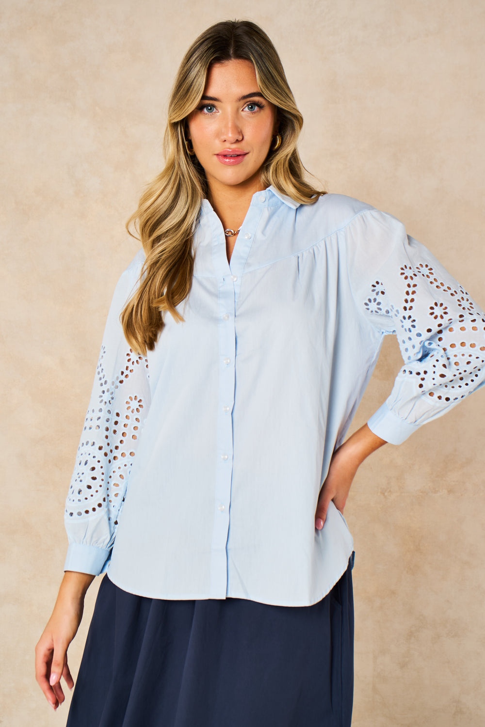 Anya Floral Cut Sleeve Shirt