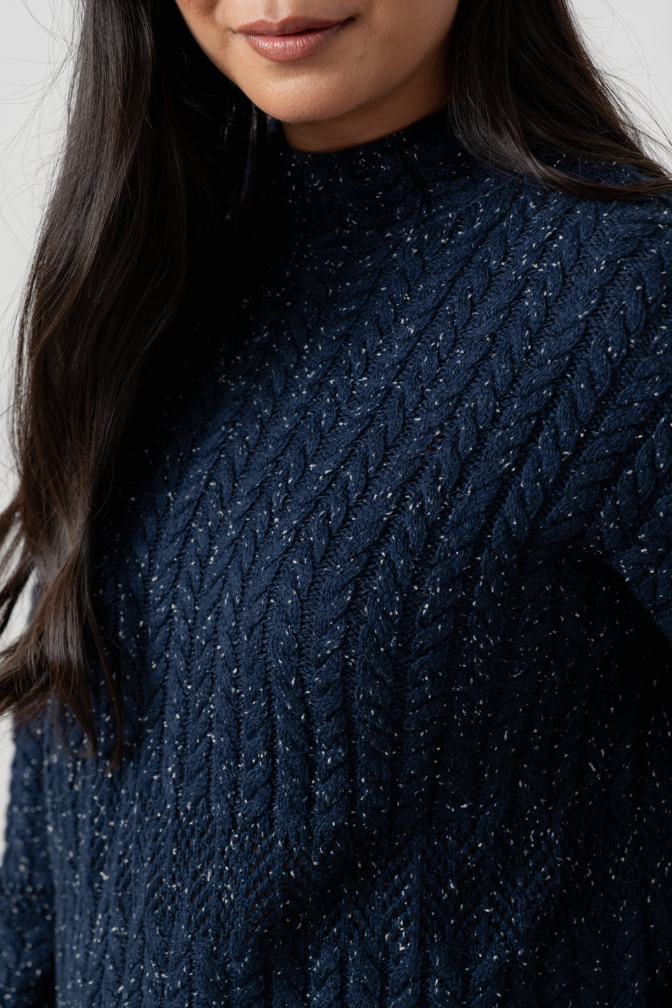 Lily & Me Elspeth Fleck Knit Jumper Navy