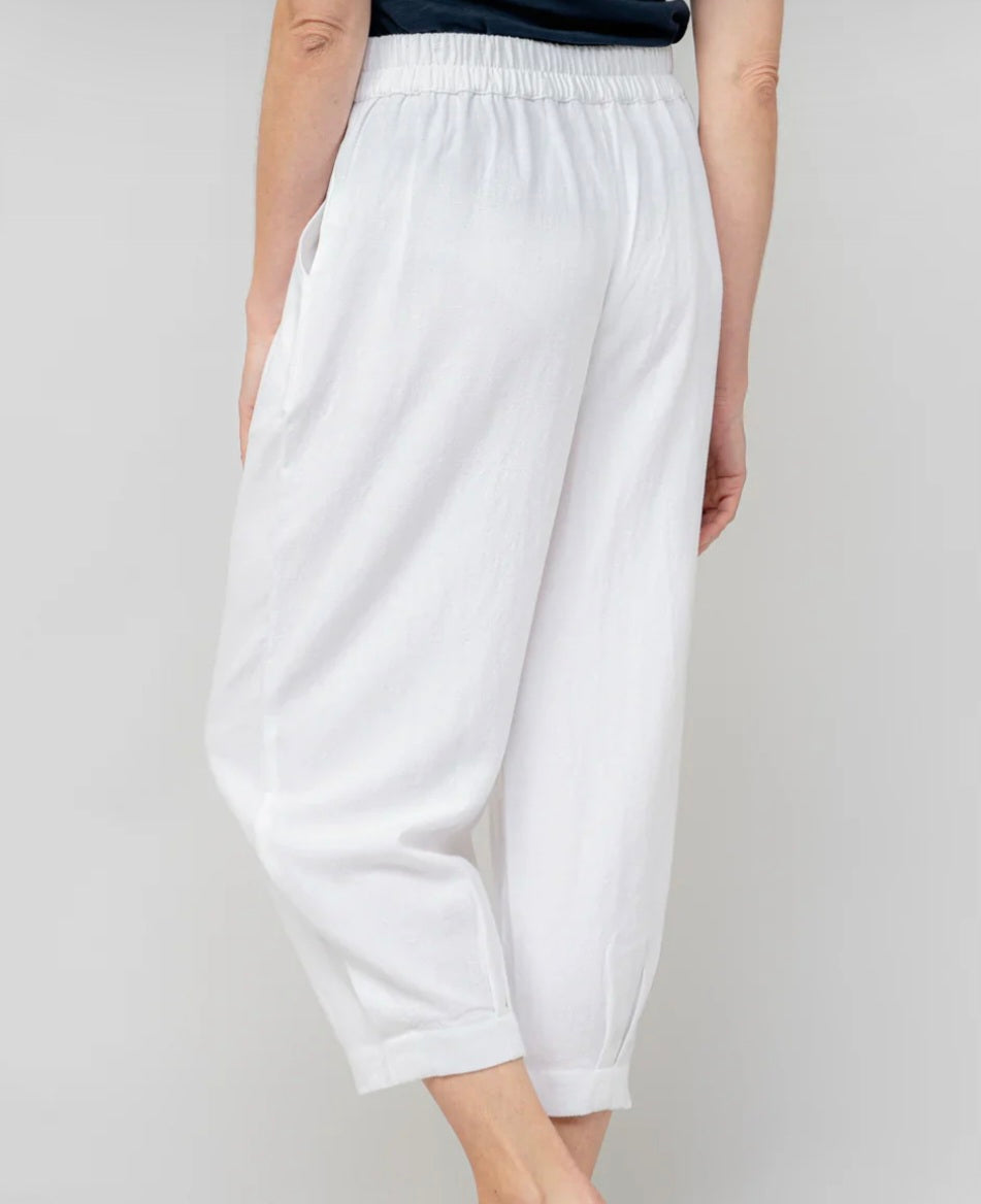 Lily & Me Sail Linen Trousers in White