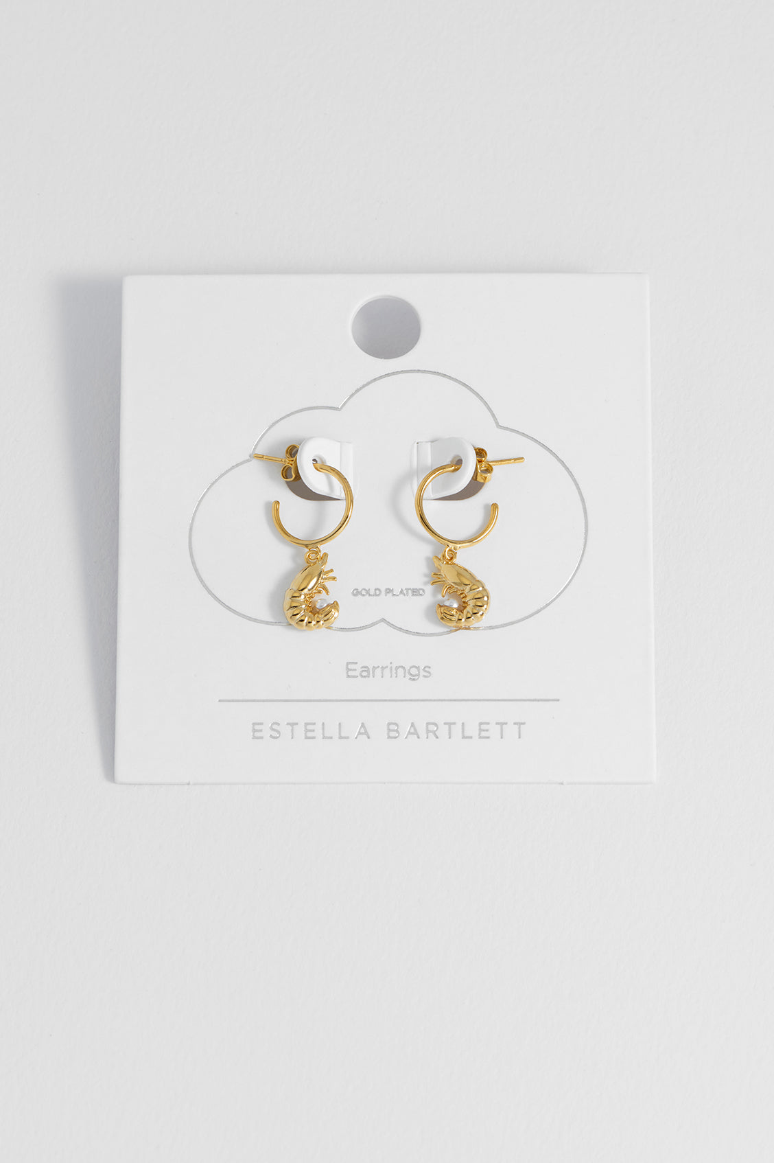 Estella Bartlett Shrimp Charm Hoops