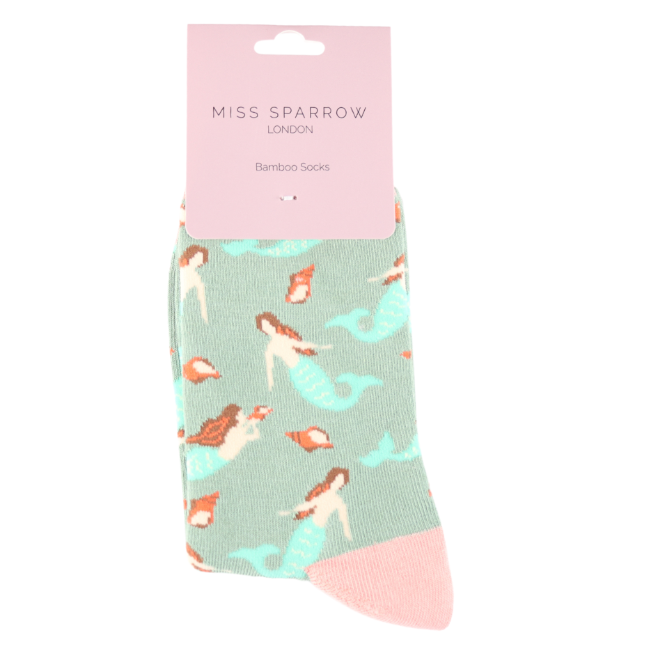 Sage Mermaid Bamboo Socks
