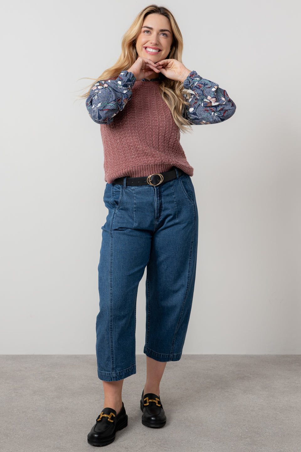 Lily & Me Eva Fleck Knit Tank in Antique Rose