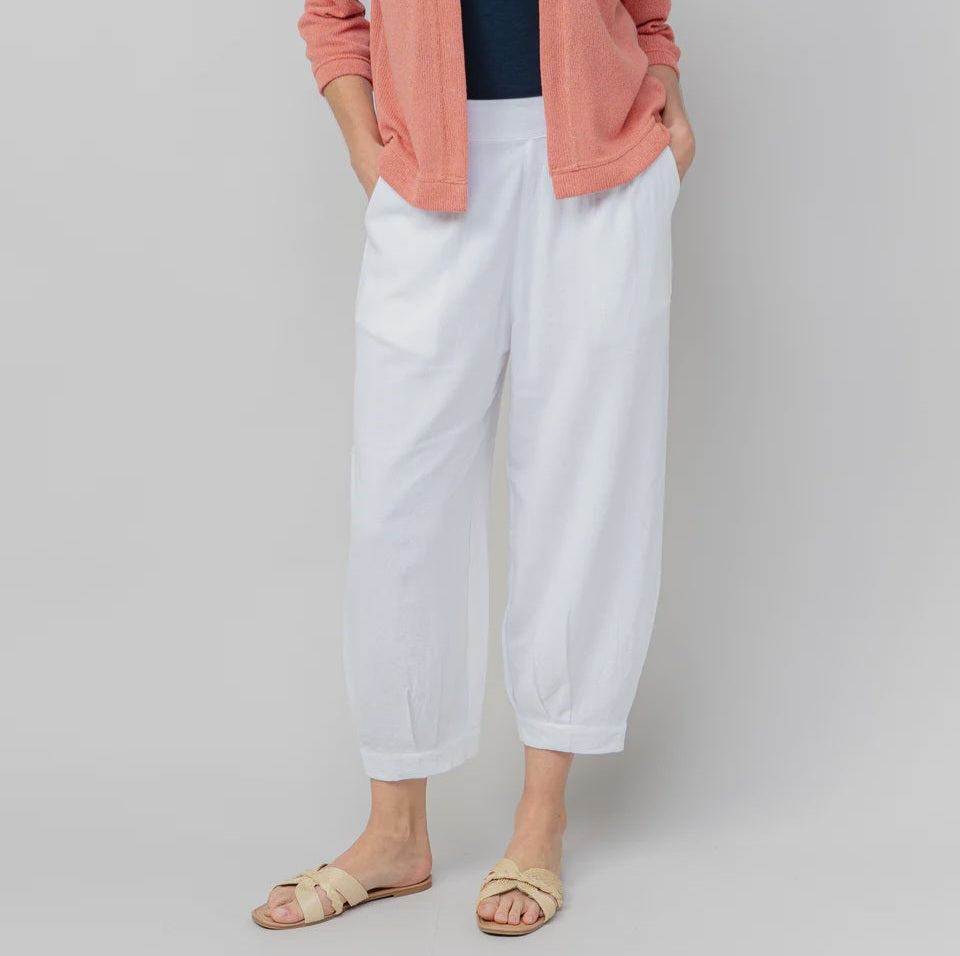 Lily & Me Sail Linen Trousers in White