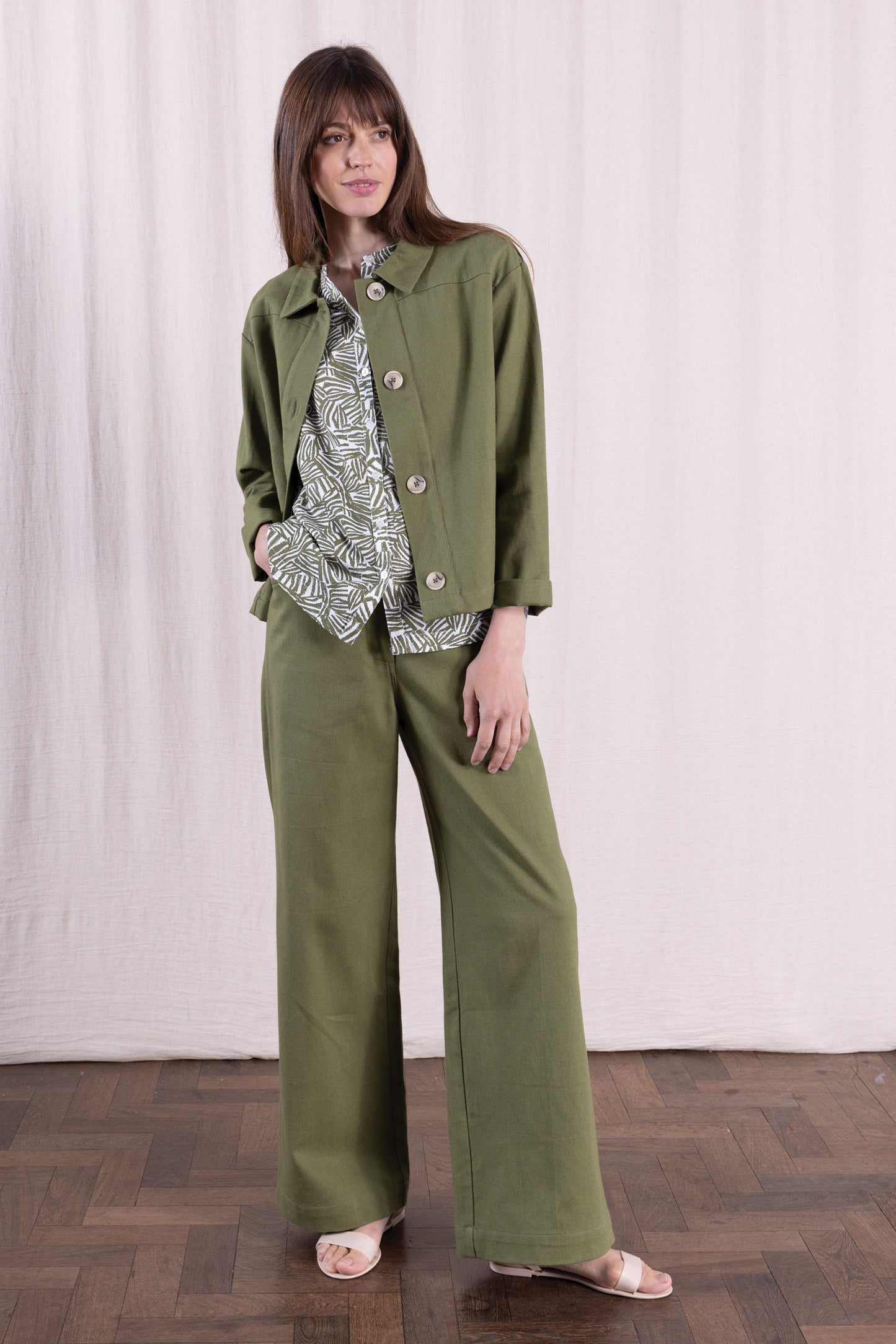 Nomads Cotton Drill Jacket in Olive