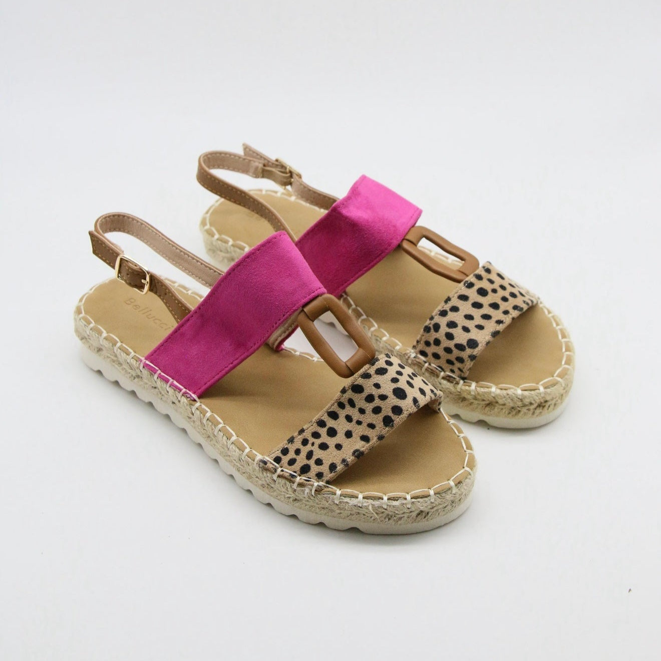 Coco Espadrille Sandals in Animal/Pink
