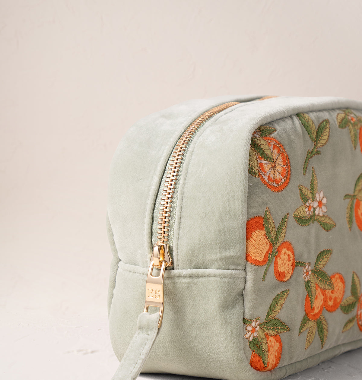 Orange Blossom Sage Makeup Bag
