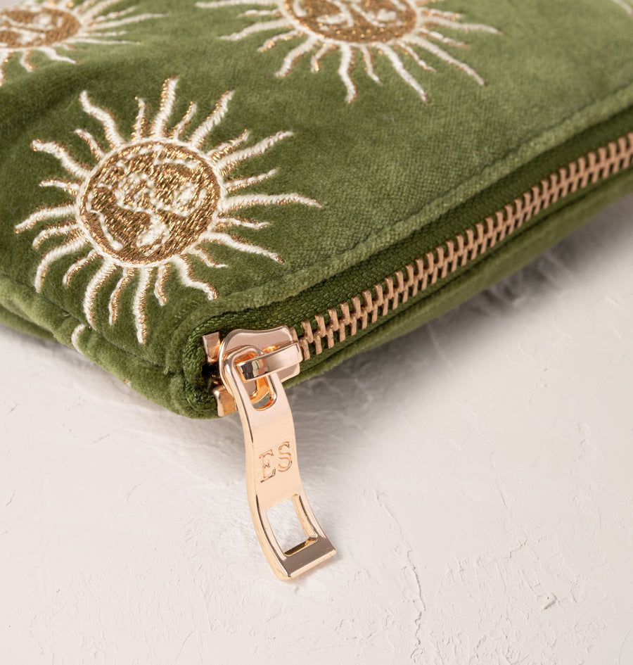 Sun Goddess Coin Purse in Fern Green