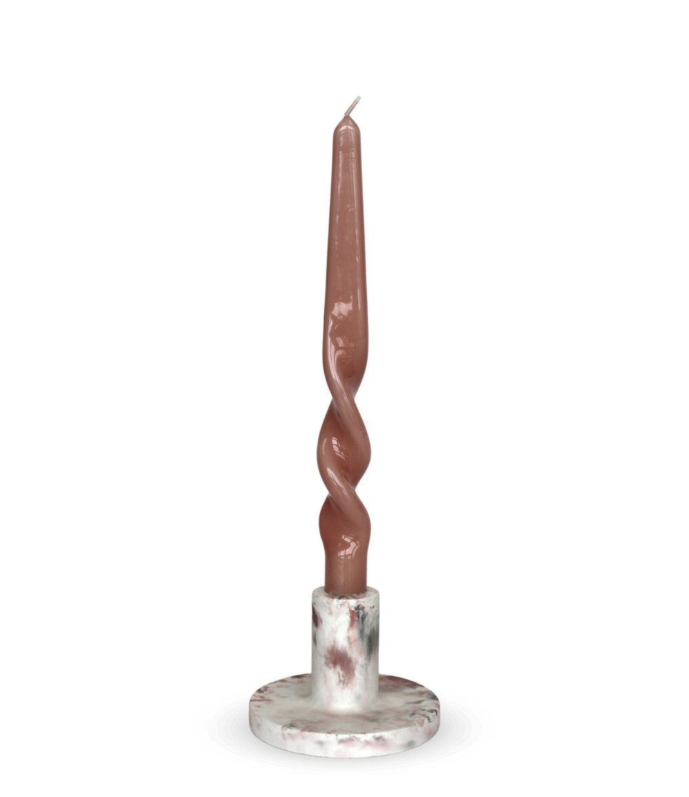 Wxy. Marbled Candle Holder Red