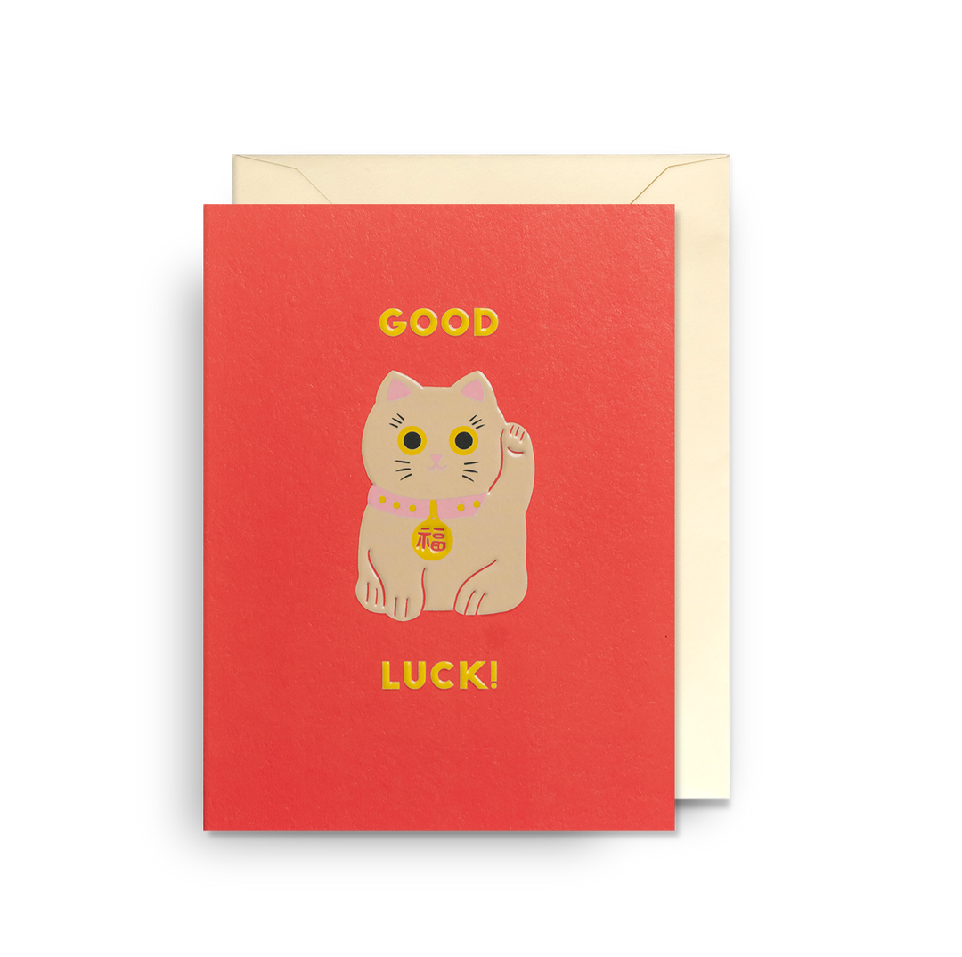 Good Luck Cat Mini Card