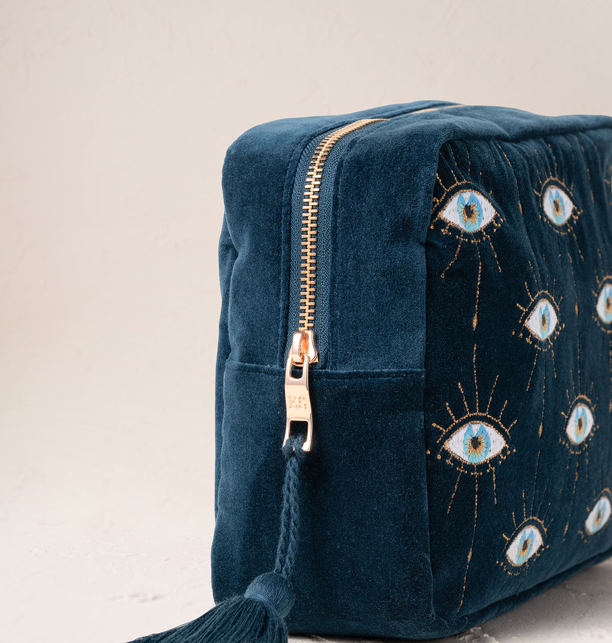 Mystical Eye Wash Bag in Ink Blue