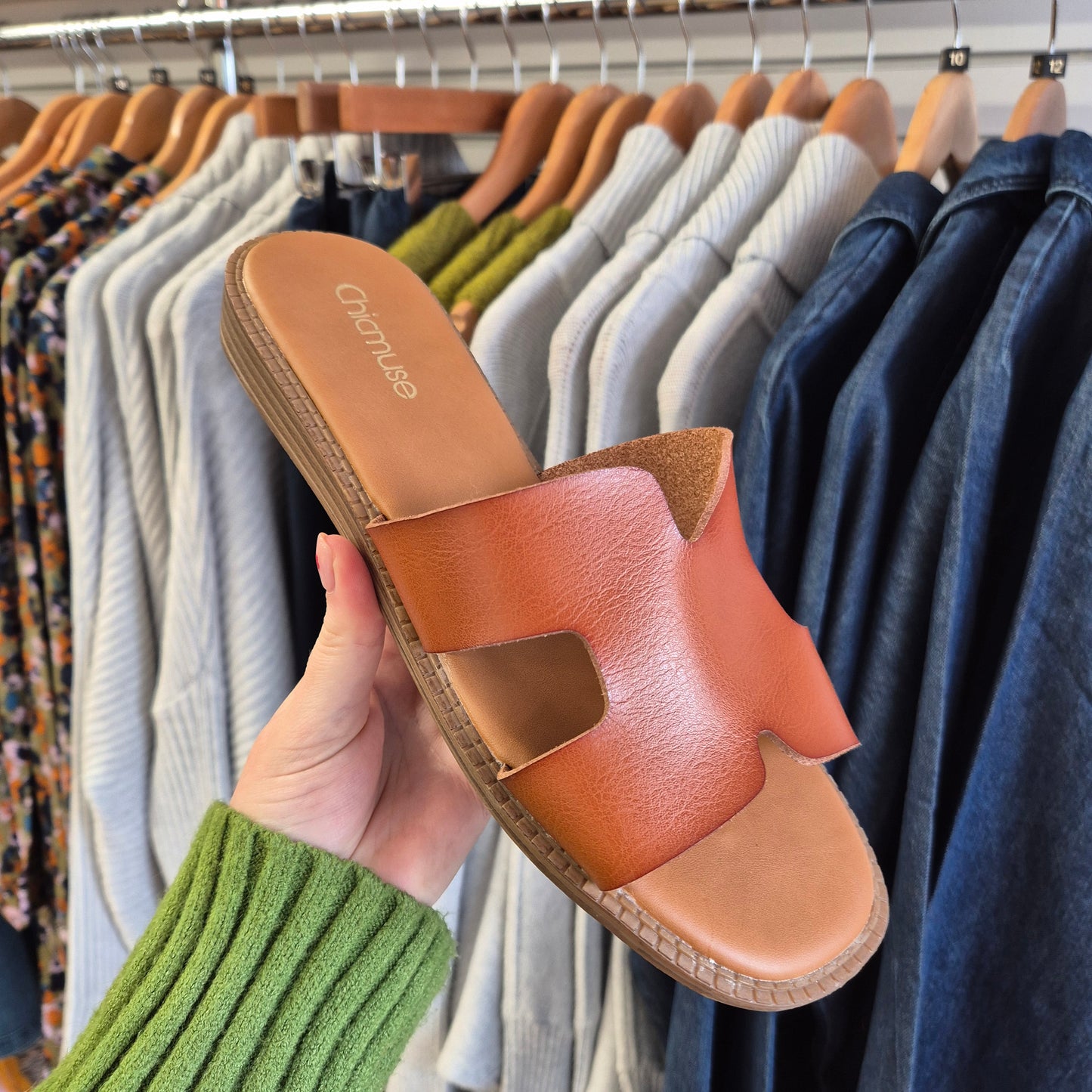 Santal Slides in Tan