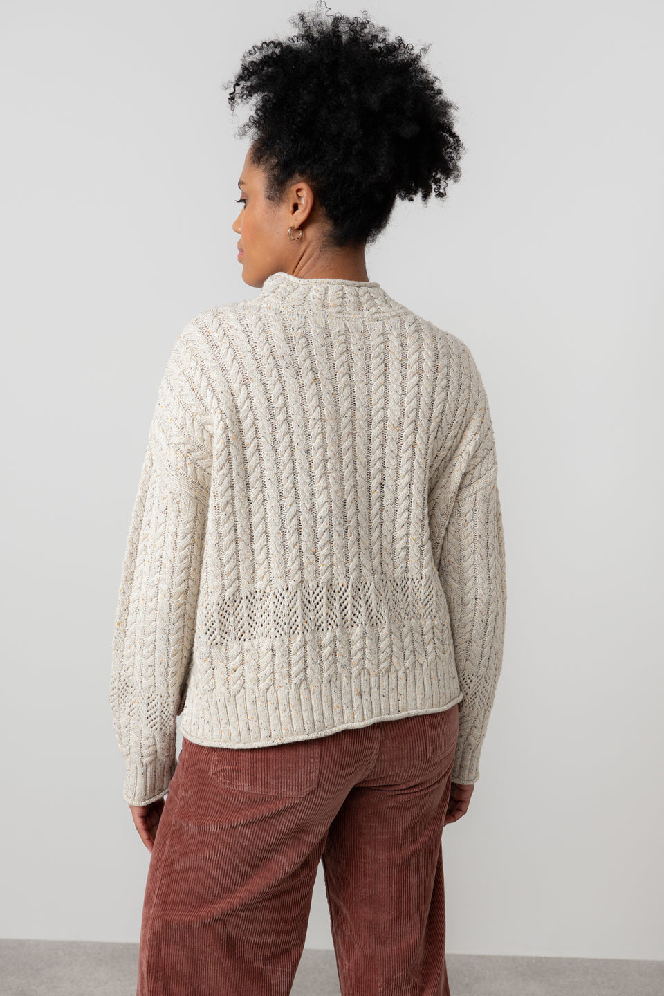 Lily & Me Elspeth Fleck Knit Jumper Ecru