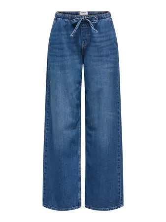 ONLY Jay Pull On Denim Wide Leg Trousers