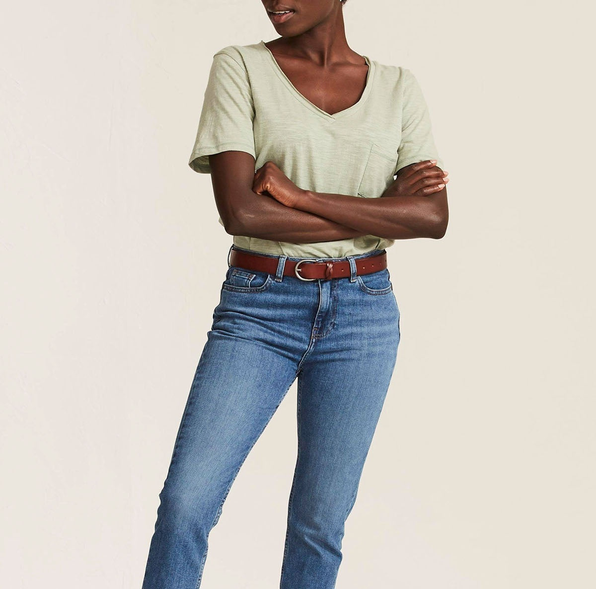 Millie Organic Cotton Tee Sage
