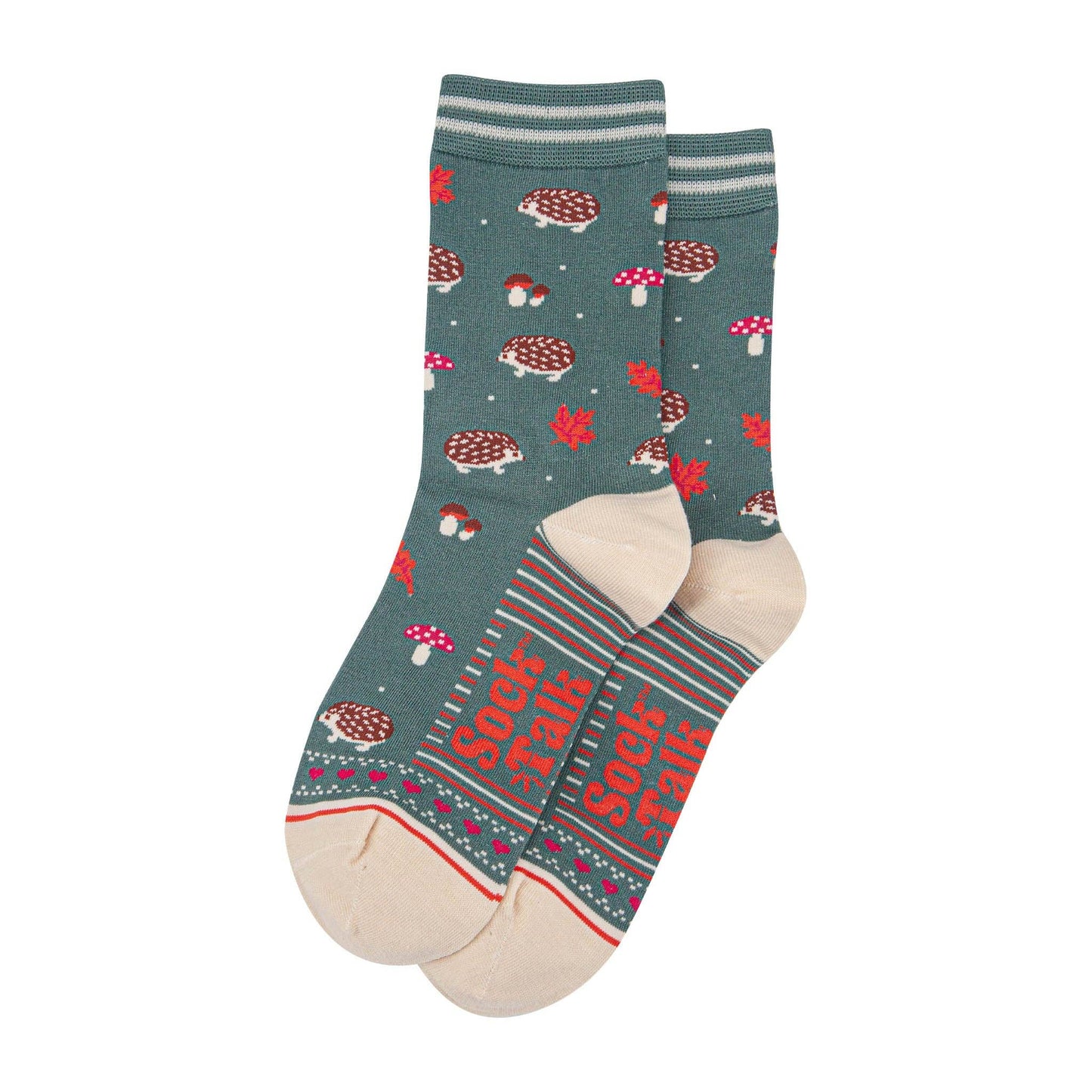 Hedgehog & Toadstool Bamboo Socks
